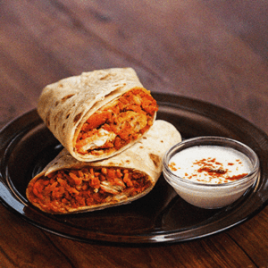 Tikka Naan Roll með Frönskum